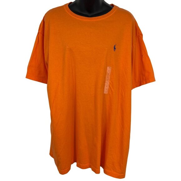 Polo By Ralph Lauren Men Orange Tee Shirt Pony Logo Short Sleeve Crew Casual New - Picture 1 of 8
